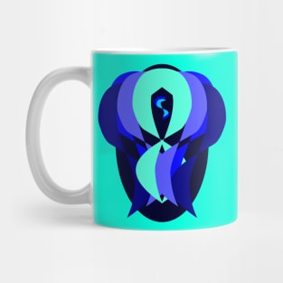 Geometry in blue Mug